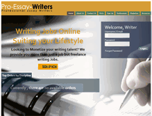 Tablet Screenshot of pro-essay-writers.com